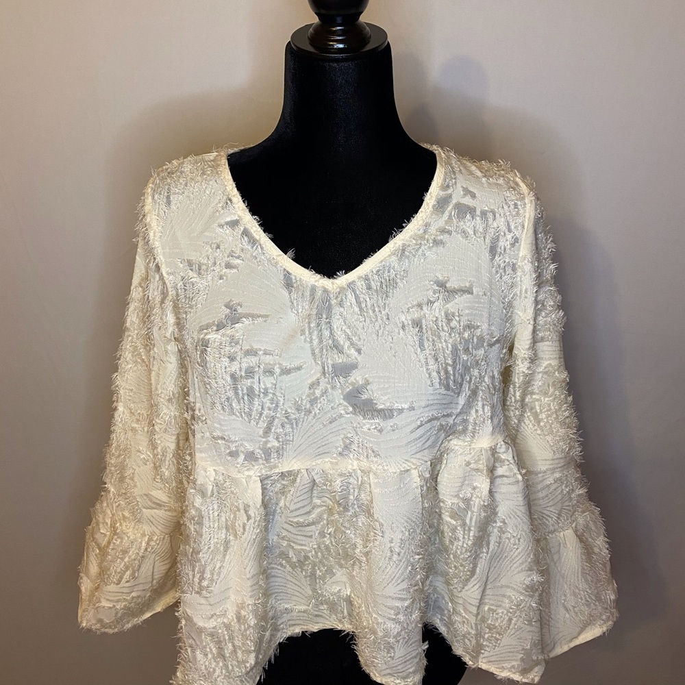 FINAL MARK-DOWN Cream High Low Top - Picture 6 of 6